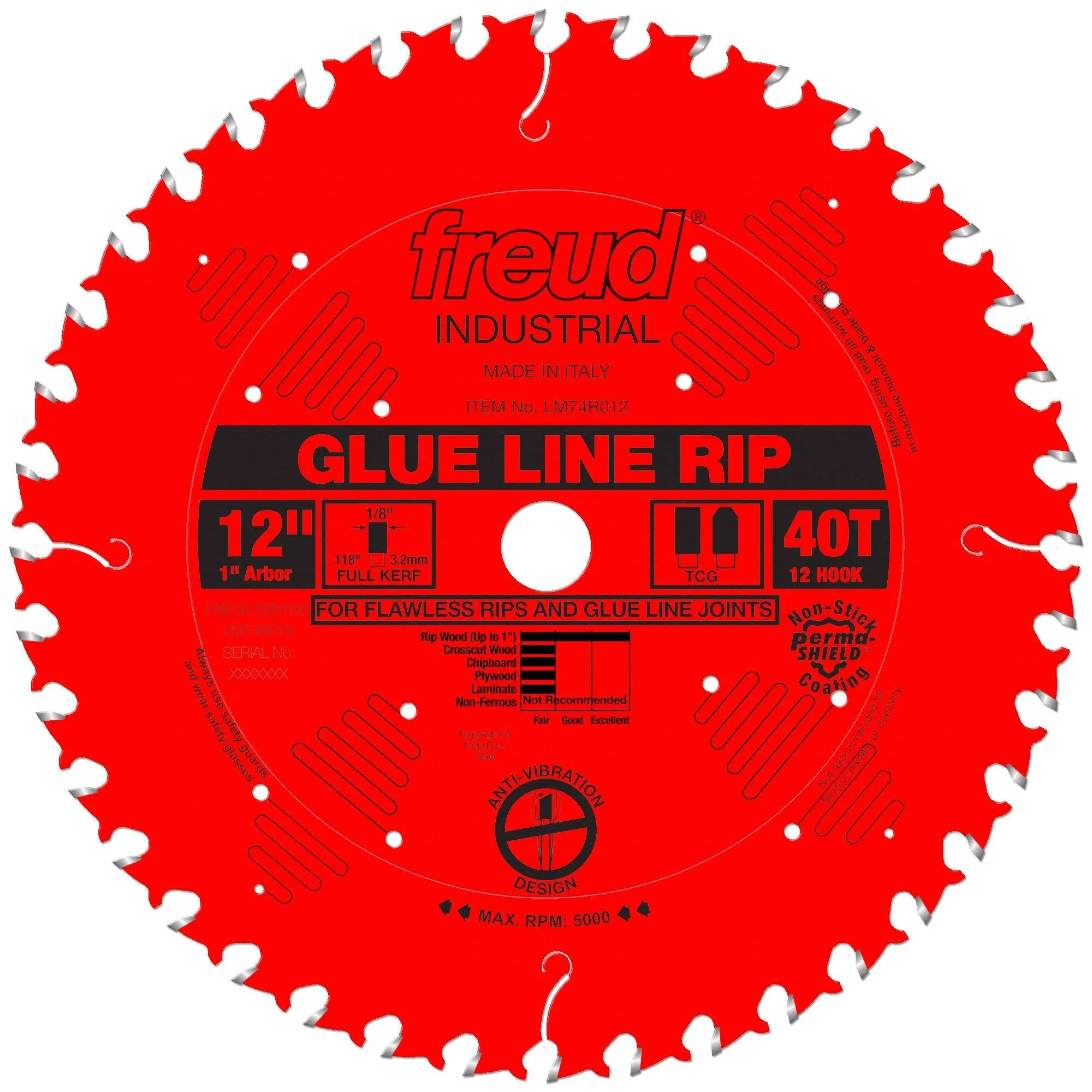 Freud-LM74R012 12 in. x 40T Glue Line Ripping Blade