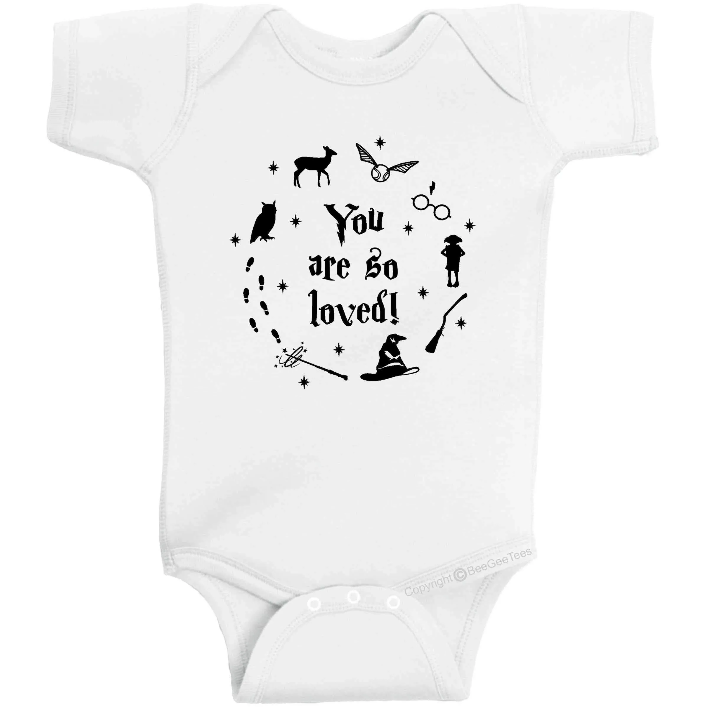 BeeGeeTees You Are So Loved Cute Baby Romper