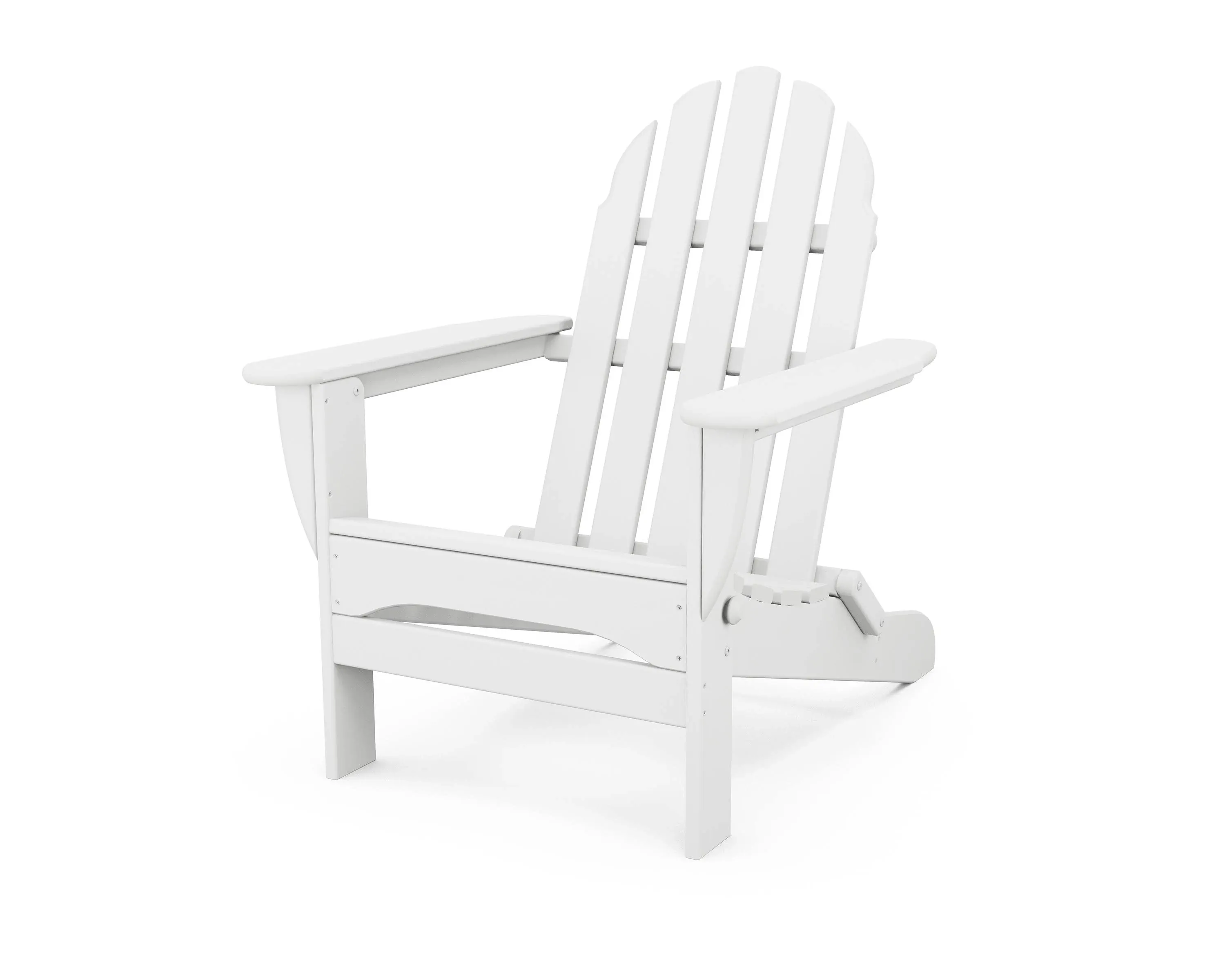 POLYWOOD Classic Adirondack Folding Chair - White