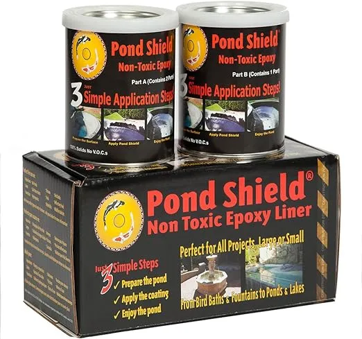 Pond Armor SKU-BLACK-QT-R Non Toxic Pond Shield Epoxy Paint, 1.5-Quart, Black