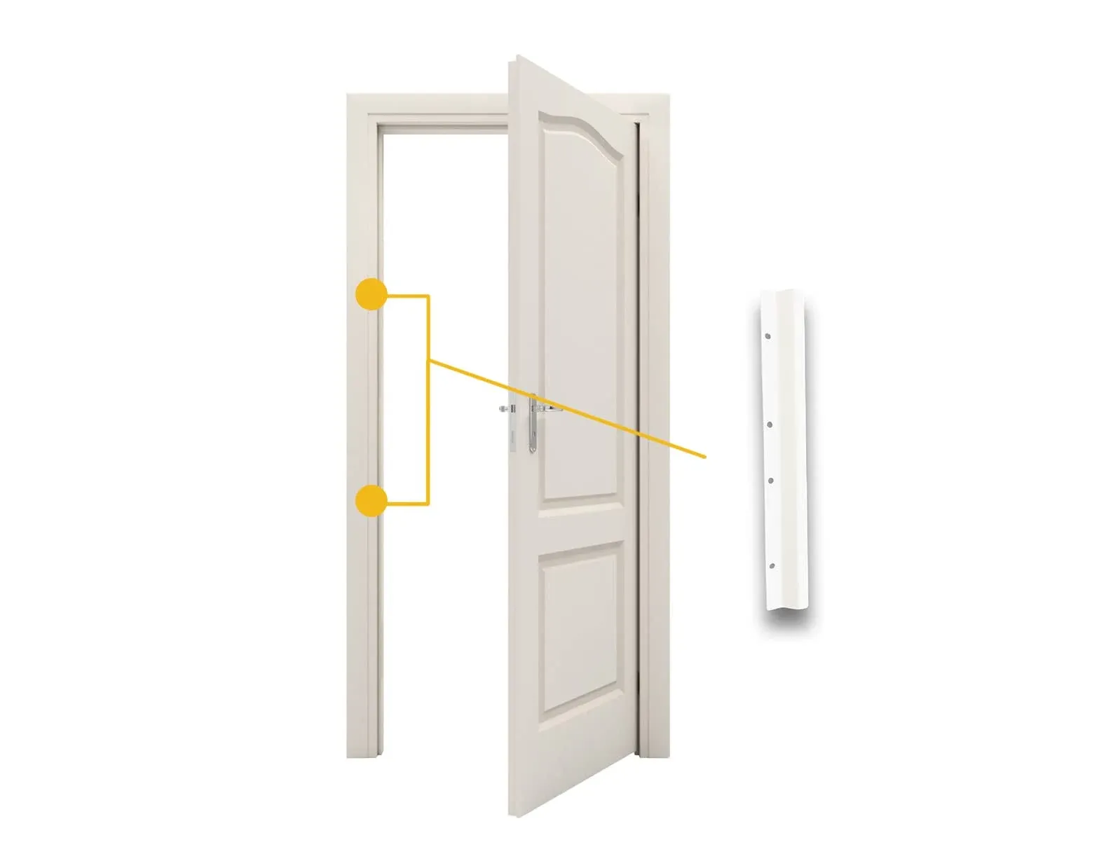 Door Armor 12" Pry Shield Door Accessory-Satin Nickel