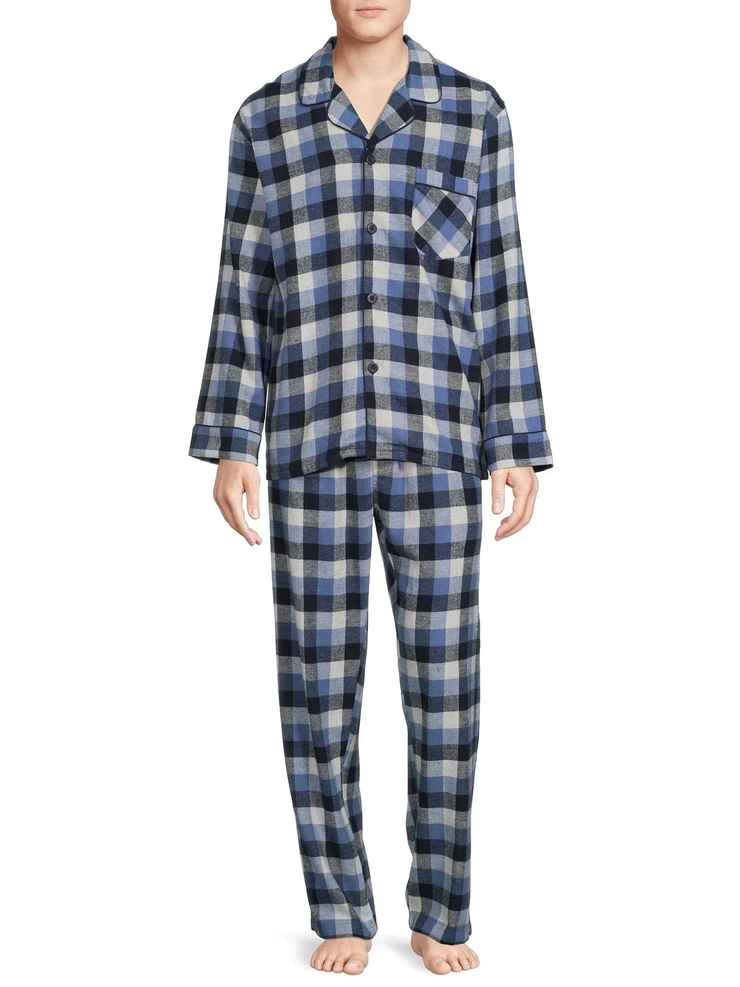 Hanes #11236 NEW Men's Multicolor Plaid 100% Cotton Flannel Pajama Set