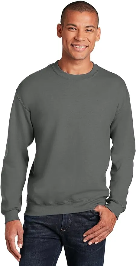 Gildan Men's Long Sleeve Crewneck Sweatshirt. 18000, Size: Large, Gray