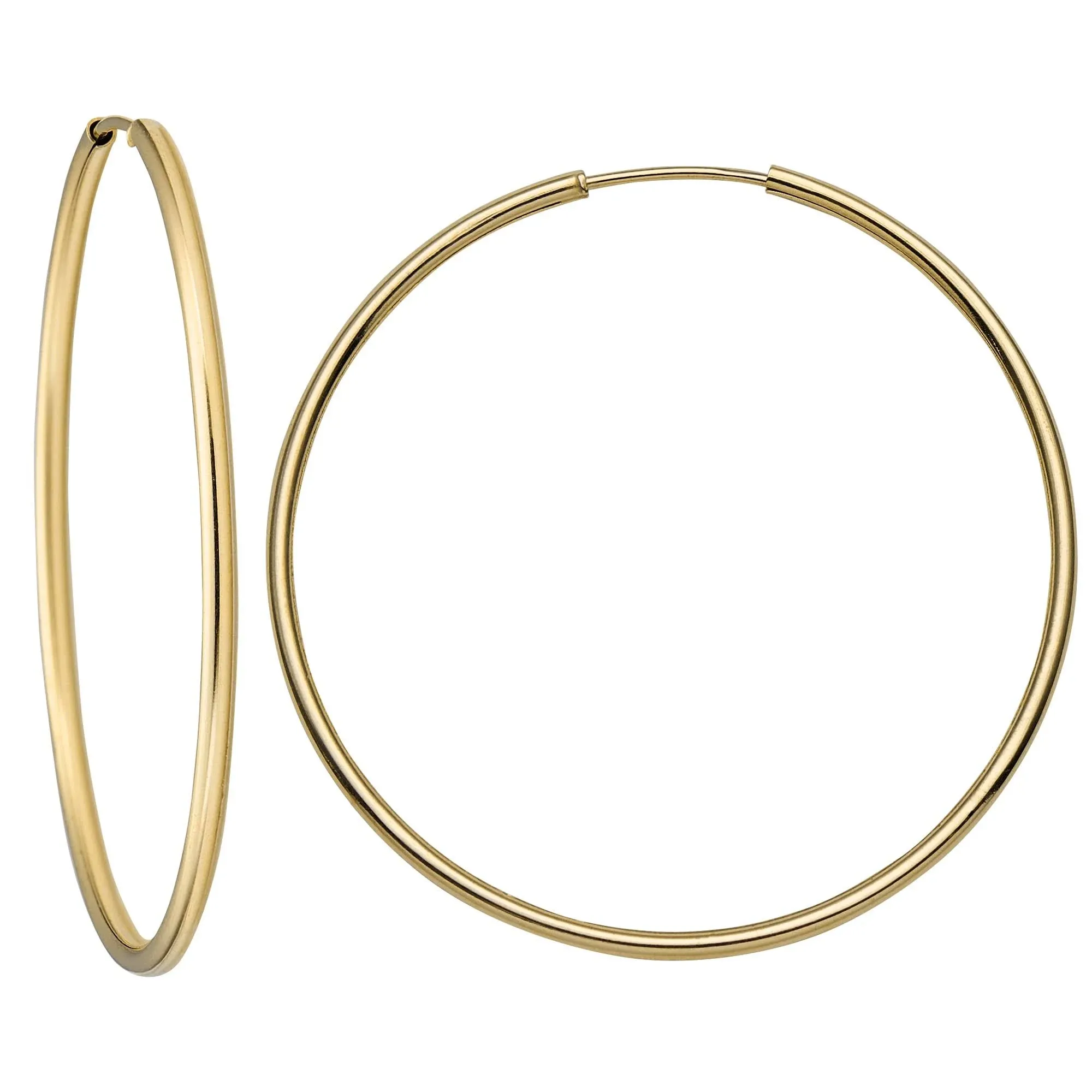 Forever 14K Yellow Gold Endless Hoop Earrings