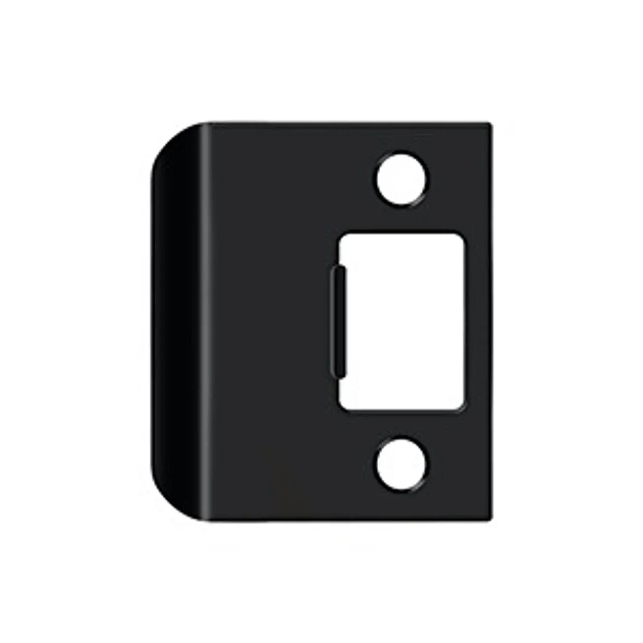 Extended Lip Strike Plate, 2-1/4 x 2 in Paint Black