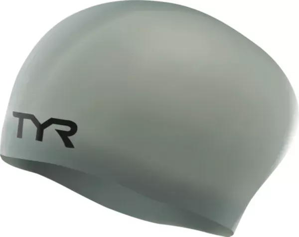 TYR Long Hair Silicone Wrinkle-Free Swim Cap