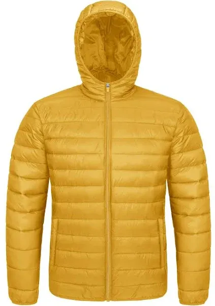 MAGCOMSEN Men&#039;s Lightweight Puffer Jacket Hooded Full Zip Water-Resistan<wbr/>t Quilte