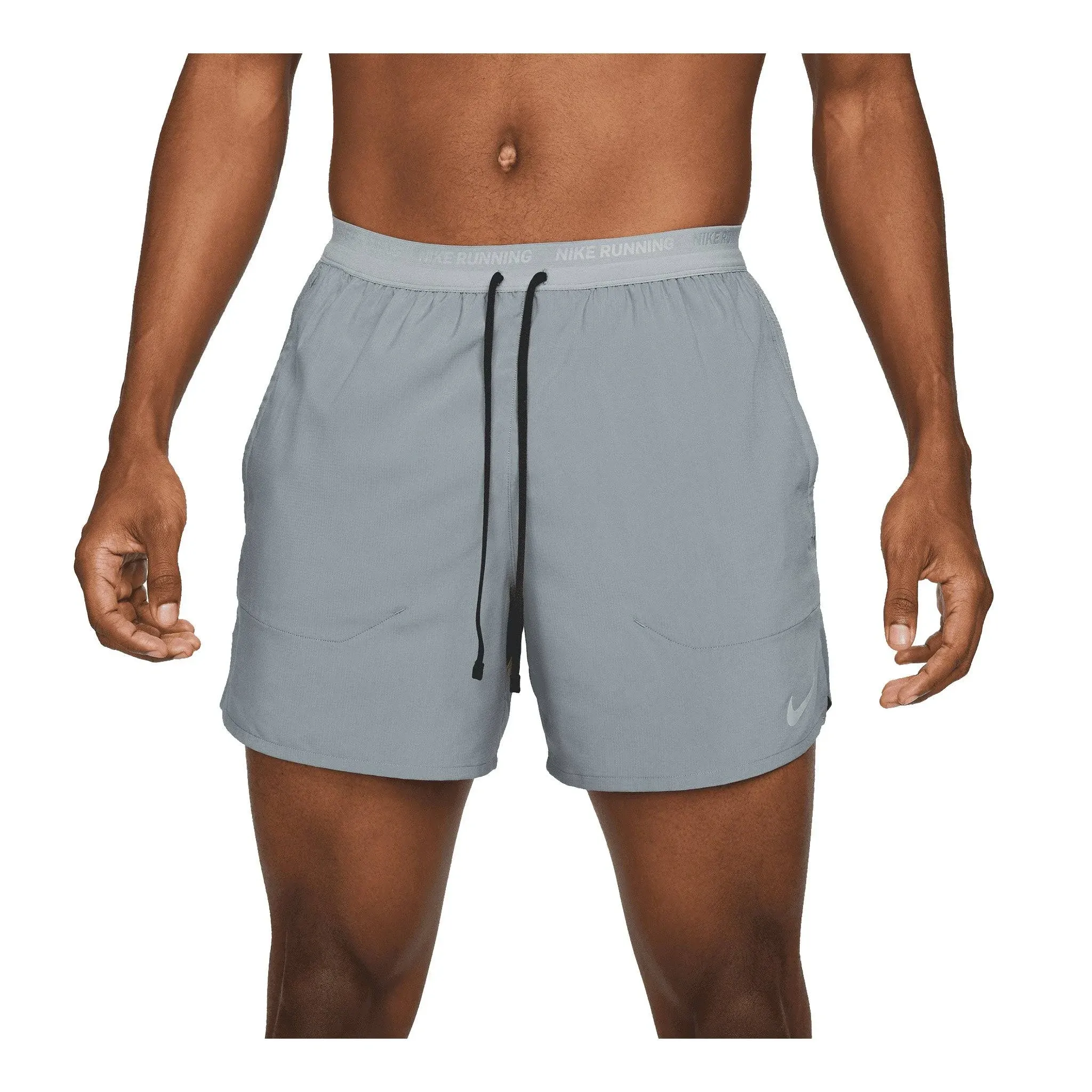 Nike Men's Dri-Fit Stride 5" Brief-Lined Running Shorts, Grey, Size: XL