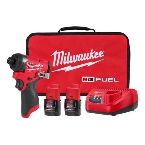 Milwaukee M12 FUEL 1/4 in. Cordless Brushless Impact Driver Kit (Battery & Charger)