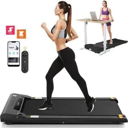 Simpfree Walking Pad 2.5HP Brushless Motor 300lbs Weight Capacity, Portable Under Desk Treadmill with App Remote Control, Low-Noise Desk Treadmill in LED Display, Installation-Free