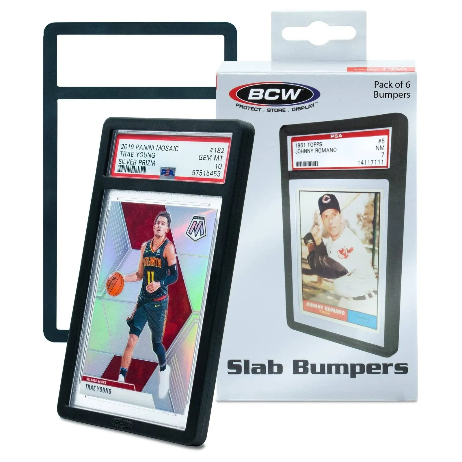 BCW Slab Bumpers - PSA Card - Black 6 Bumpers per Pack Fits standard PSA slabs