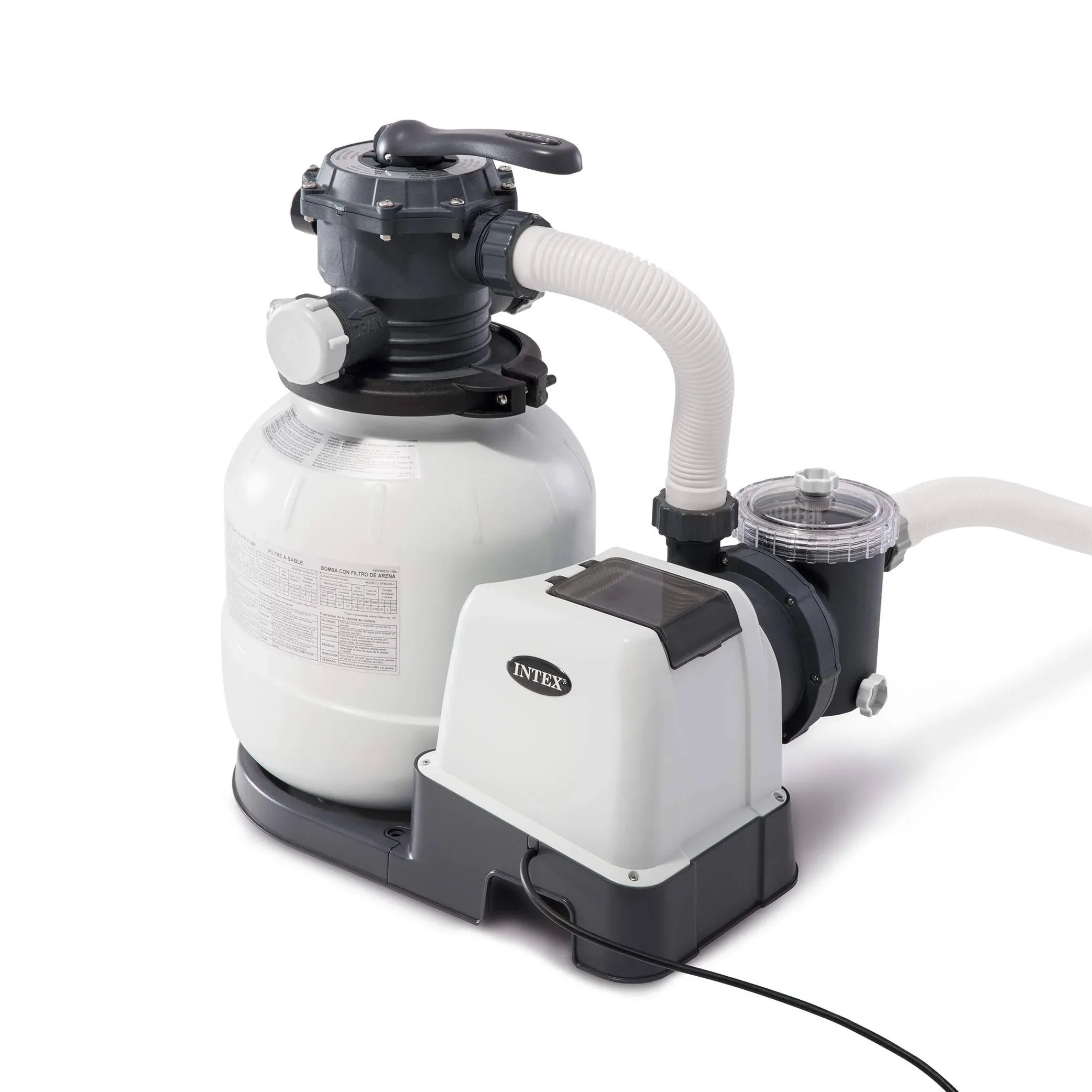 Intex 2100 GPH Above Ground Pool Sand Filter Pump with Automatic Timer