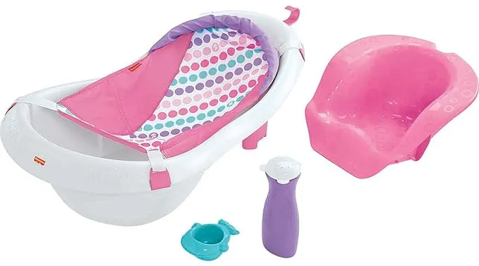 Fisher-Price 4-in-1 Sling 'n Seat Baby Bath Tub - Summer Blossoms