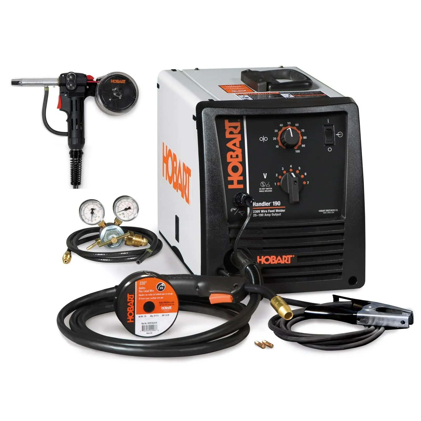 Hobart Handler 190 MIG Wire Welder with SpoolRunner 100 Spool Gun (500554001)