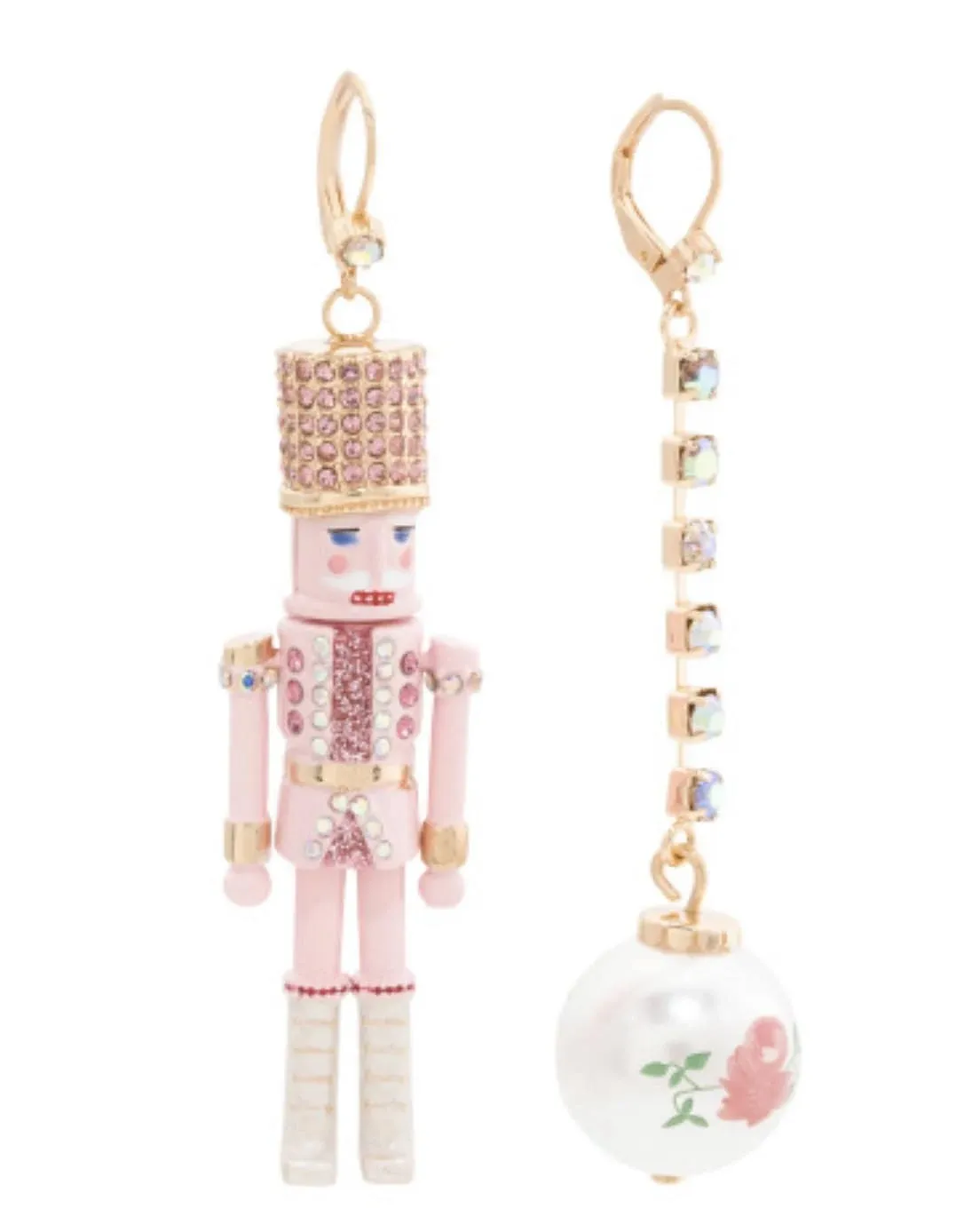 Betsey Johnson Jewelry | Betsey Johnson Nutcracker Earrings | Color: Pink/White ...