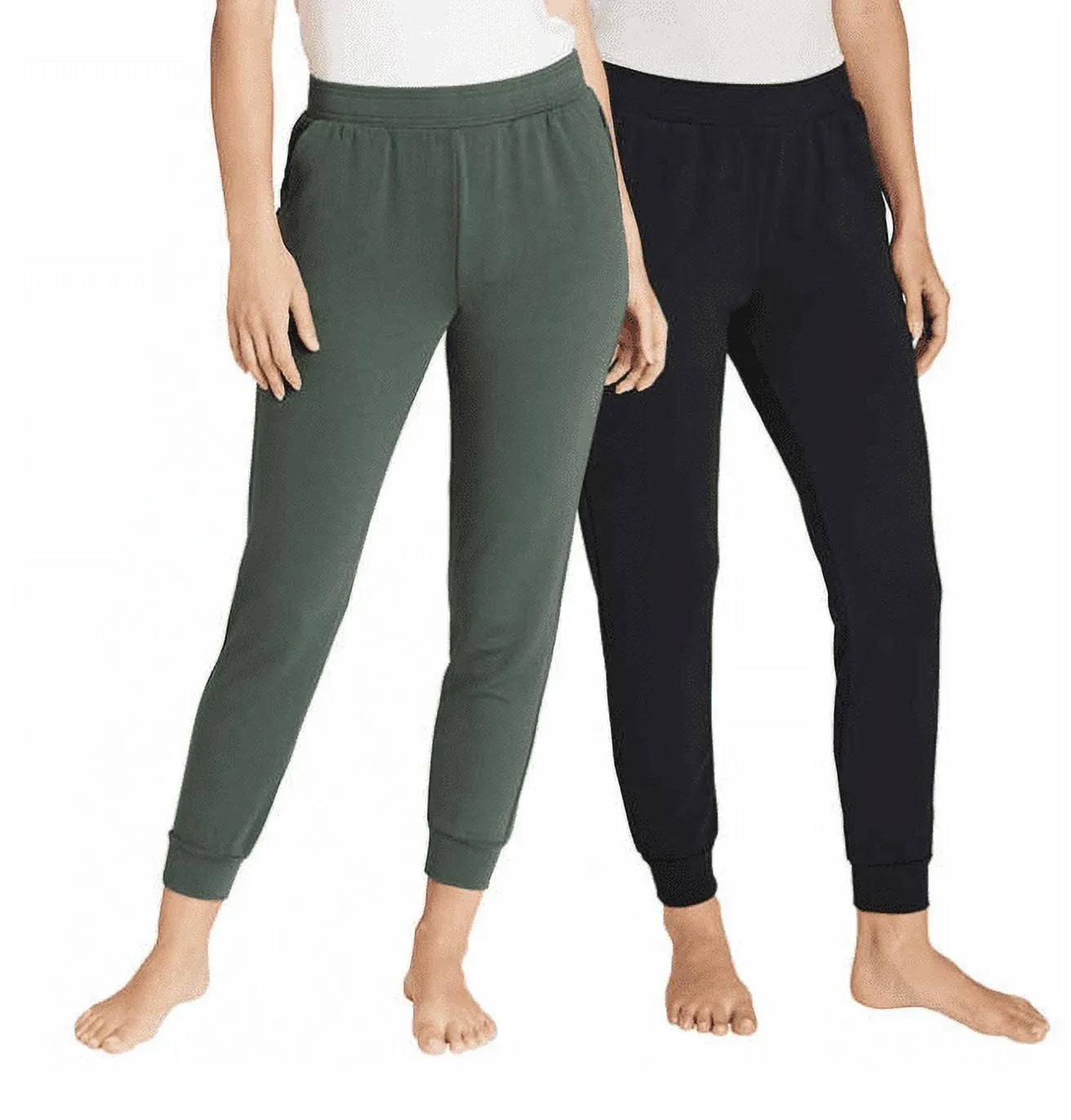 Eddie Bauer Women&#039;s 2-Pack Breathable Stretch Fleece Lounge Joggers, NEW