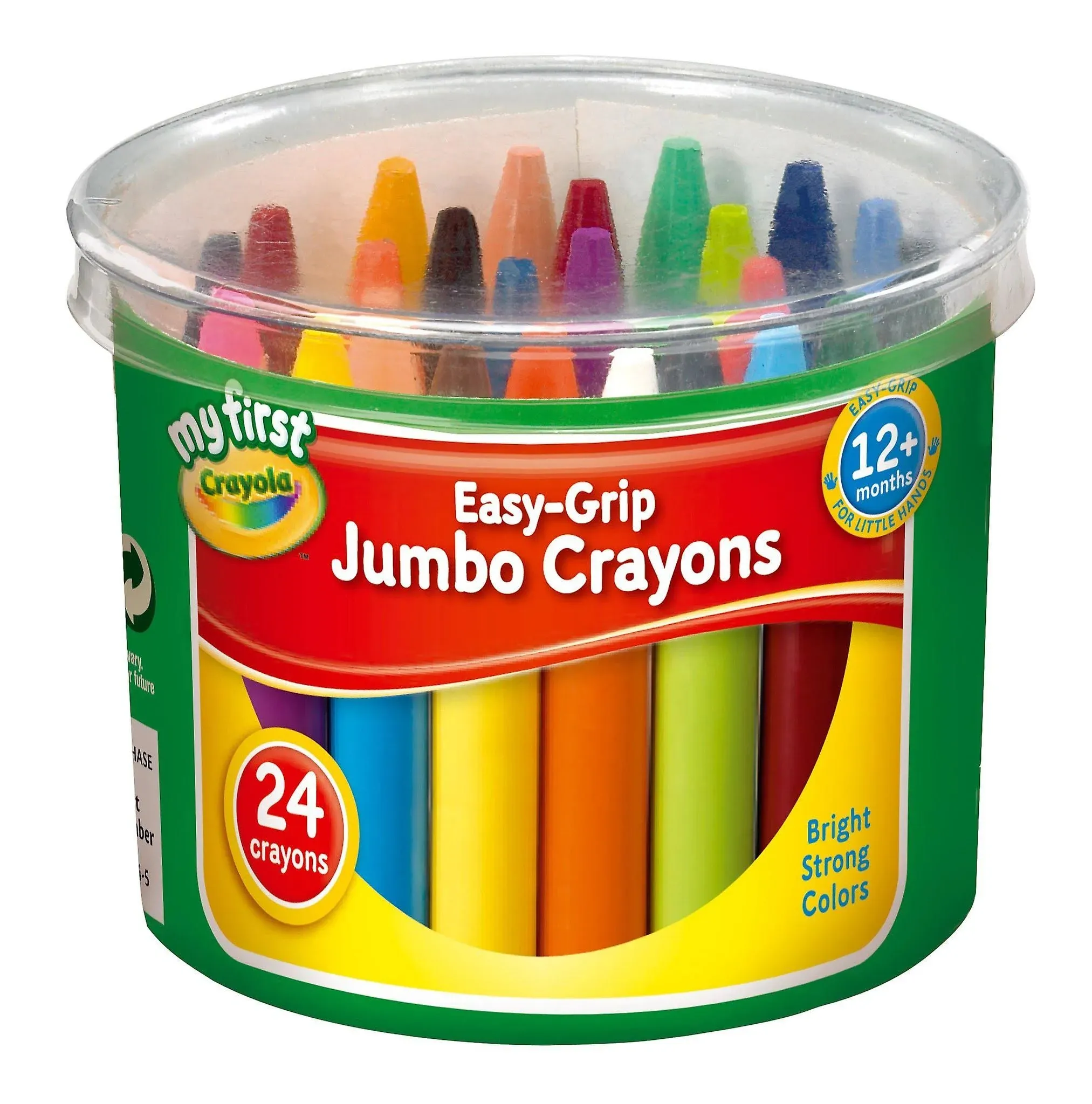 My First Jumbo Crayons 24 Pack - Easy-Grip Toddler Colouring Crayons