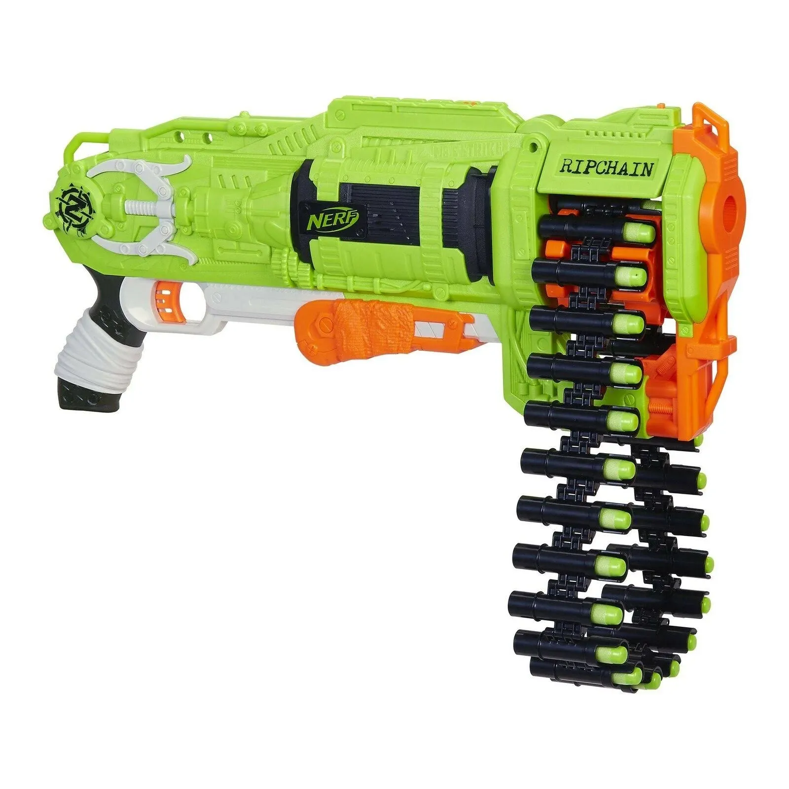 Nerf Zombie Ripchain Combat Blaster Ages 8+ Toy Gun Play Fire Fight Game Dart