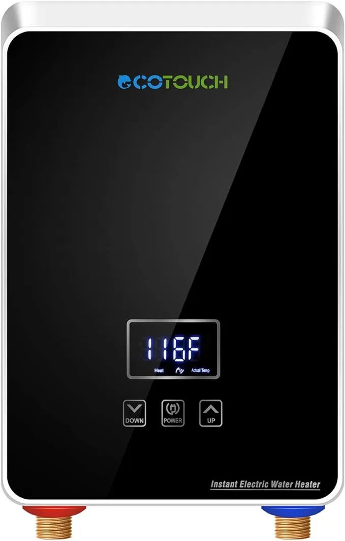 ECOTOUCH DIGITAL ELECTRIC TANKLESS INSTANT HOT WATER HEATER - 5.5kw 240V WHITE