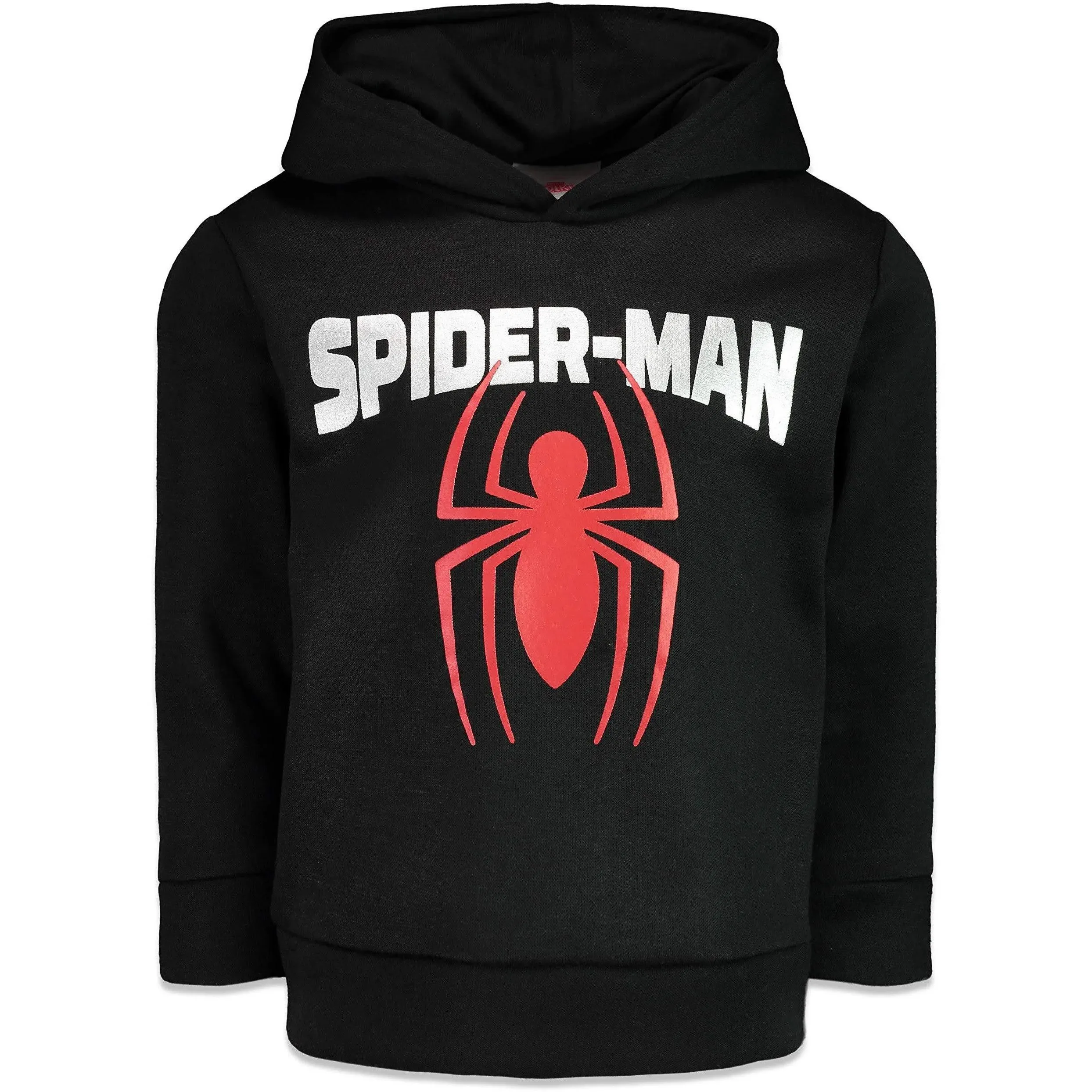 Marvel Avengers Spider-Man Big Boys Athletic Fleece Pullover Hoodie Black 18-20