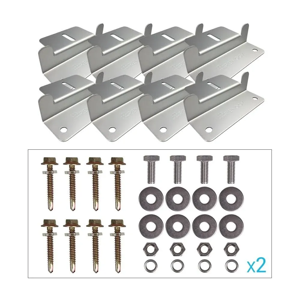 Renogy Solar Panel Mounts Z Brackets Set for Mounting Solar Panel Flat Roof Wall