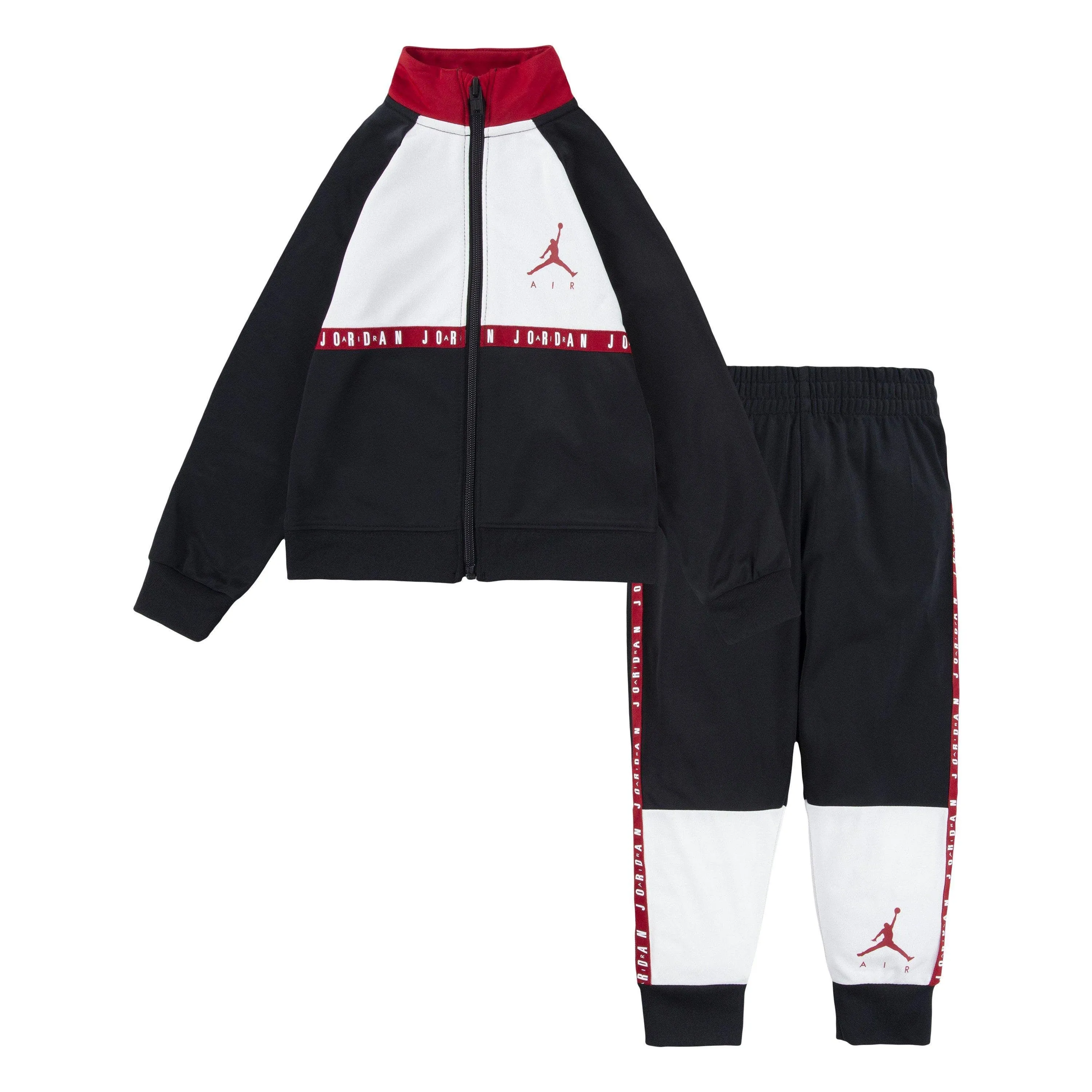 Air Jordan Blocked Tricot Preschool Set (Black/White)