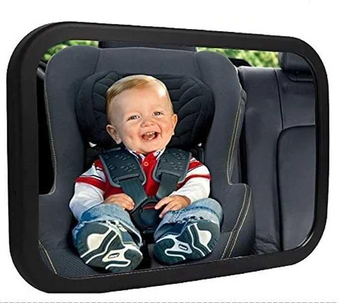 Shynerk Baby Car Mirror, Rear Facing Car Seat Mirror Safety for Infant Newborn, Baby Mirror with Wide Rearview & 360° Rotation, Shatterproof & Easy Assembled Crash Tested