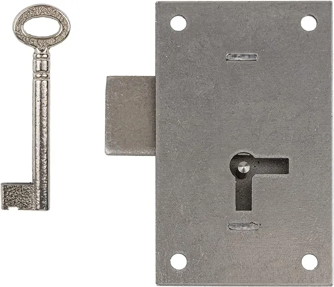 Large Heavy Steel Flush Mount Lock for Cabinet Door or Drawer