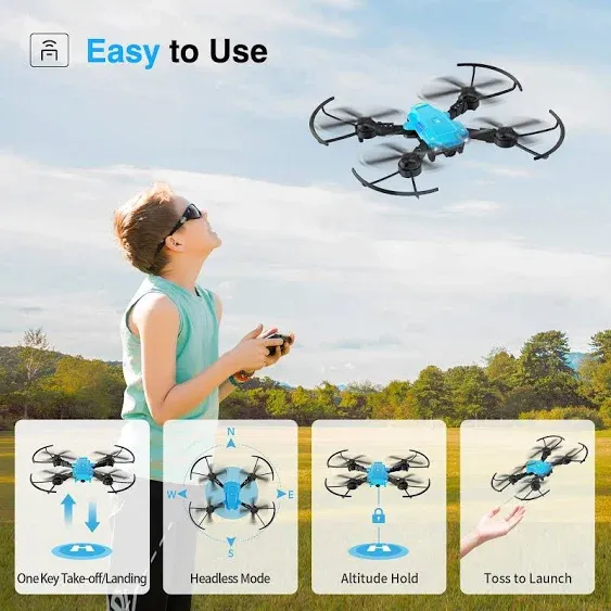 ATTOP Drone with 1080P Camera, FPV Foldable Camera Drone for Kids, One Key Start, Voice Control, Gestures Selfie, RC Quadcopter w/Altitude Hold, 3D Flips, 2 Batteries, Toy Gift for Kids Beginners