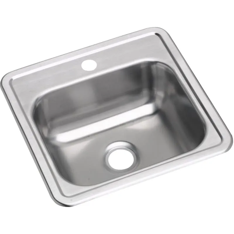 Elkay D115163 Dayton 15" Stainless Steel Bar Sink Single Bowl Satin