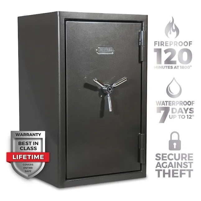 Sanctuary Platinum Fireproof and Waterproof Security Safe with Biometric Lock Size: 23" H x 19.75" W x 19.5" D