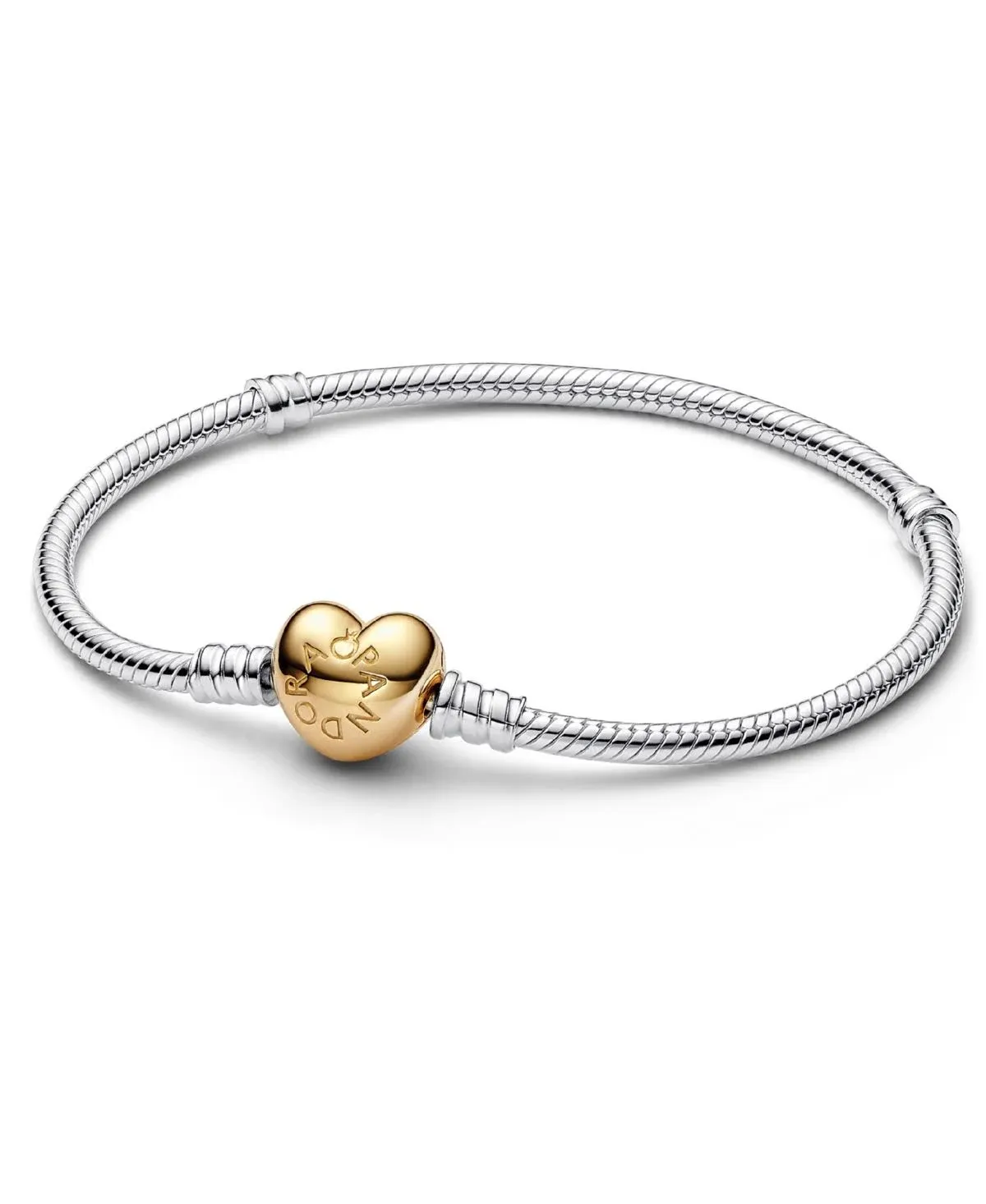 Pandora Moments Heart Clasp Snake Chain Bracelet