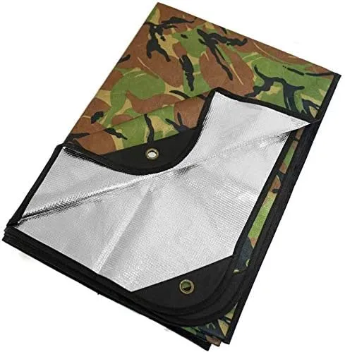 Arcturus All Weather Outdoor Survival Blanket 60" x 82" - Choose from 8 Colors Woodland Camo