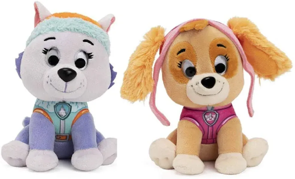 Paw Patrol Plush Bundle of 2, 6 inch Everest and Skye