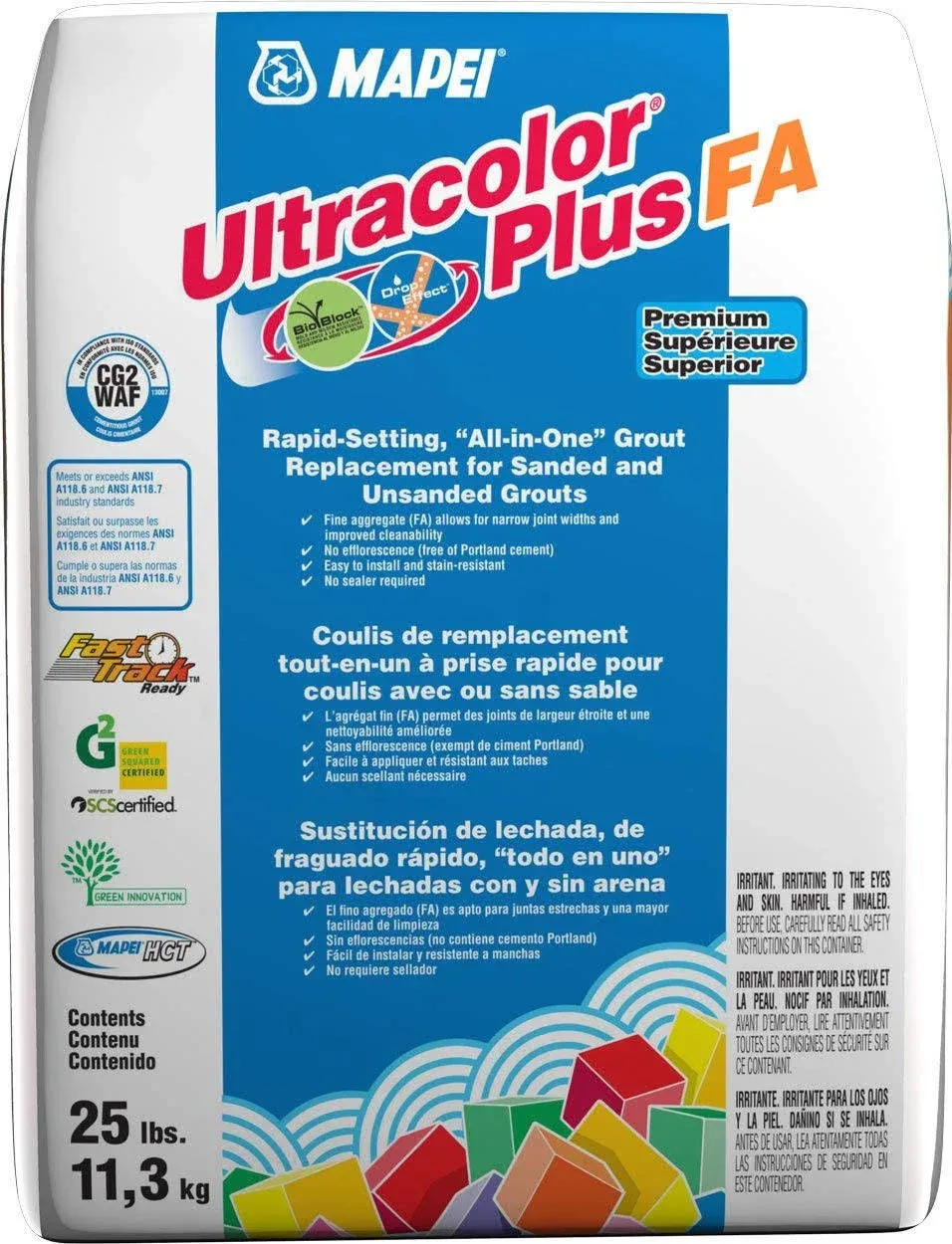 Mapei Ultracolor Plus Fa 25-lb Avalanche All-in-One Grout