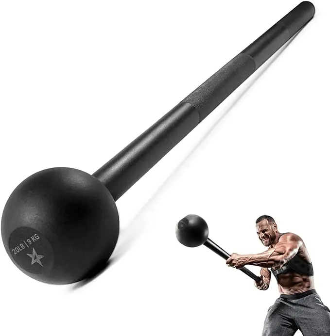 Yes4All Steel Mace Bell for Strength Training - Support Full Body, Muscles, Shoulder, Grips & Forearms Workouts 5 to 30lbs For Woman & Man