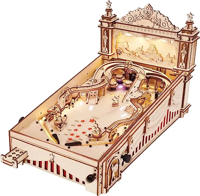 3D Wooden Pinball Machine Puzzle