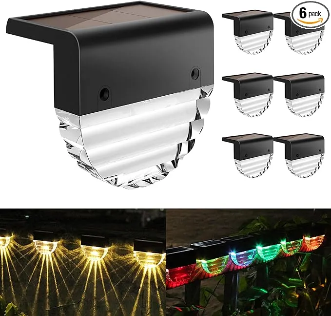 6 Pack Waterproof LED Solar Deck Lights