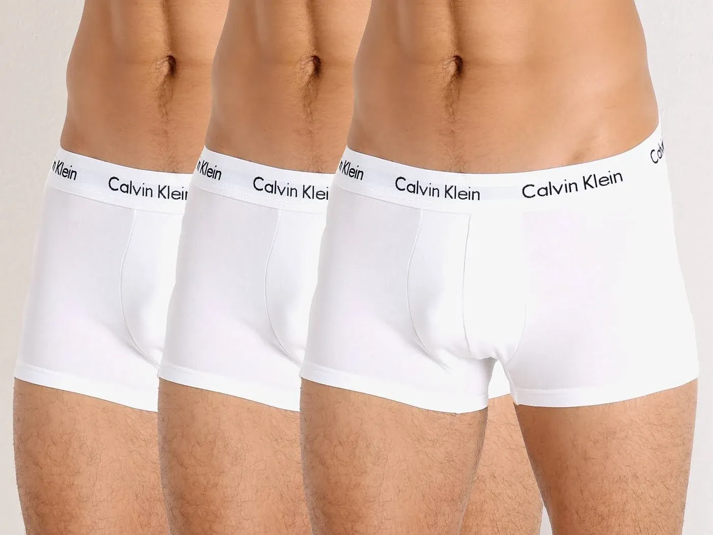 Calvin Klein Cotton Stretch Low Rise Trunk 3 Pack White / L