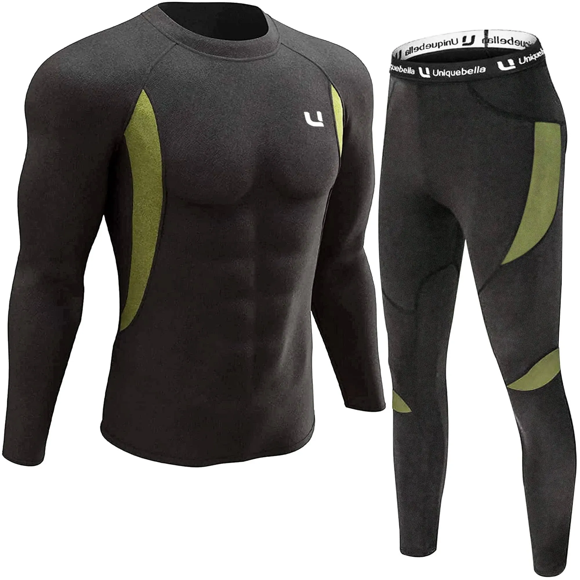 Unisex Thermal Underwear Sets Winter Fleece Thermal Lined Long Johns Thermo USA