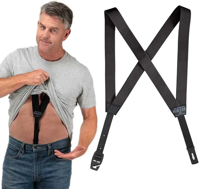 HIKERS - Original Hidden Suspenders for Men Under Clothes - Button Fly