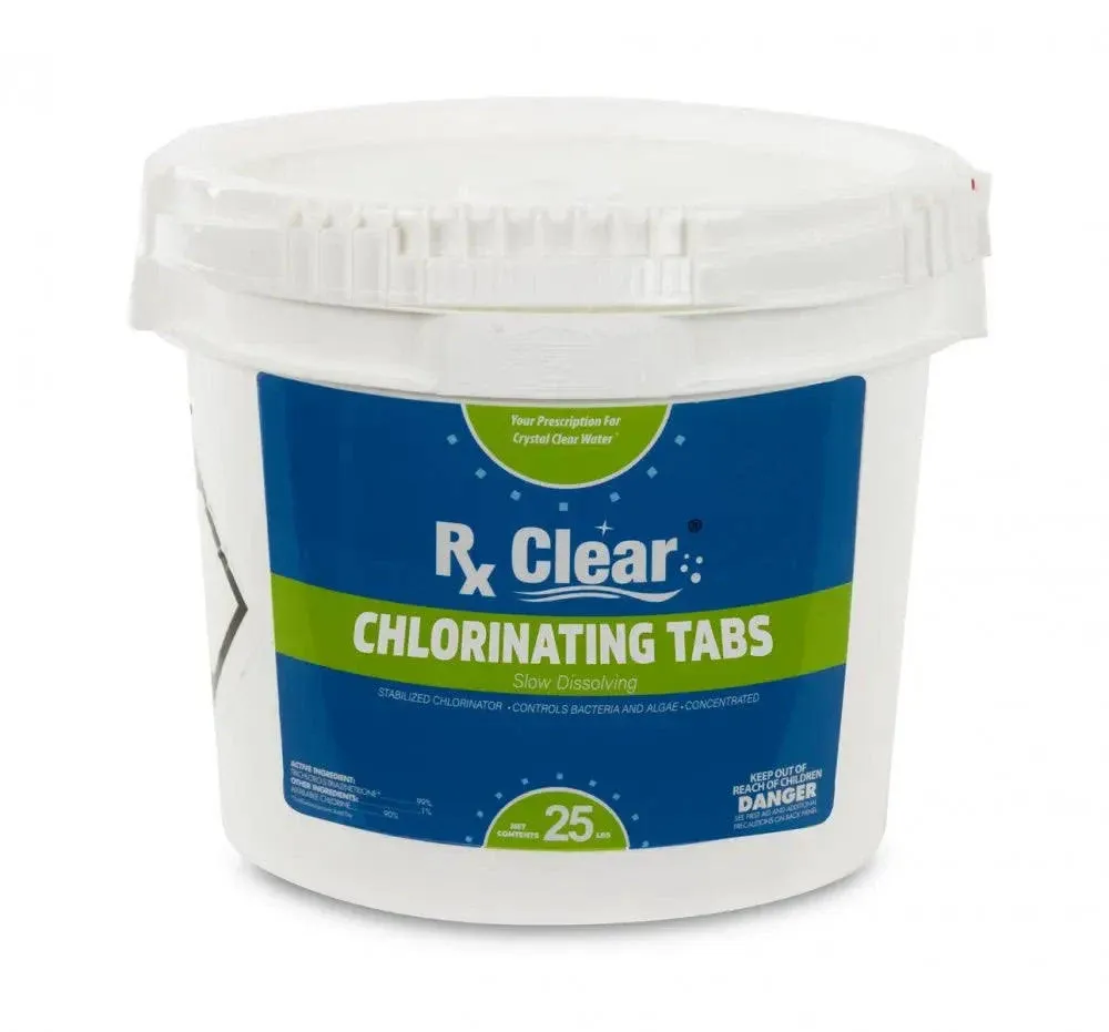 RX Clear 3" Stabilized Chlorine Tablets, 10 lbs.