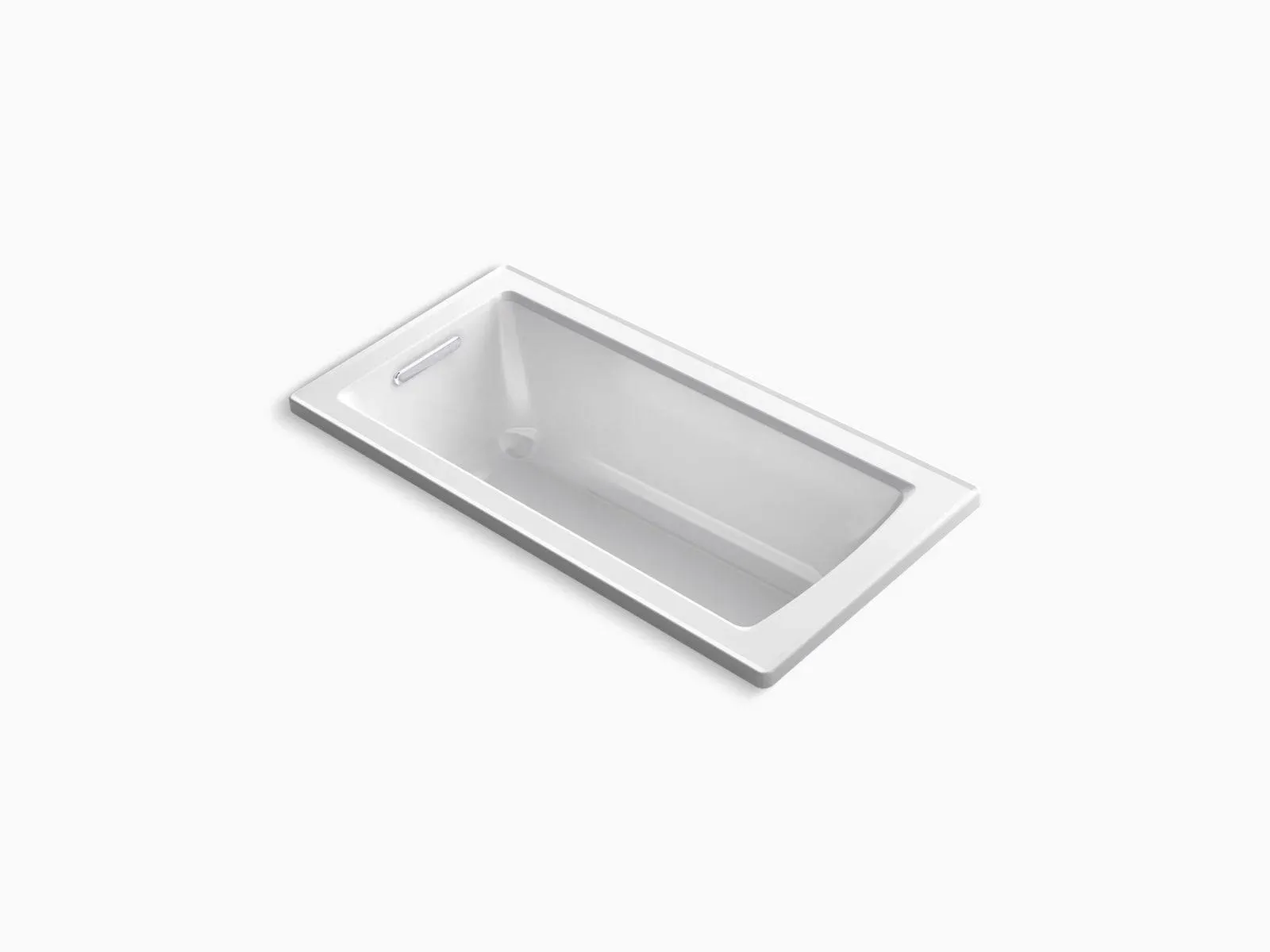 Kohler K-1946-L-0 White Archer 60" x 30" Alcove Bath with Integral Flange and Left-hand Drain