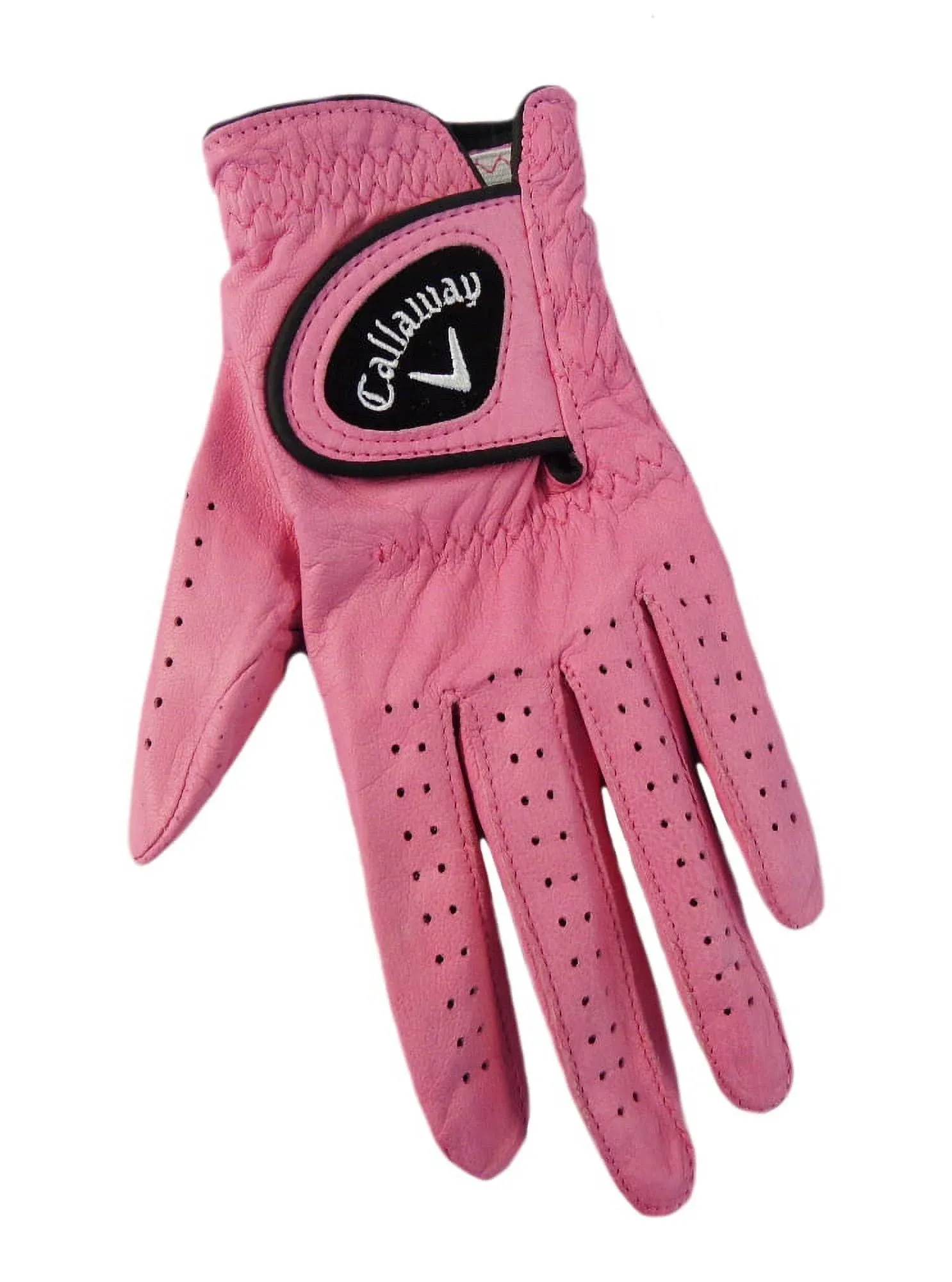 Callaway Golf 2017 Women's Opticolor Leather Glove, Pink, Medium, Worn on Left