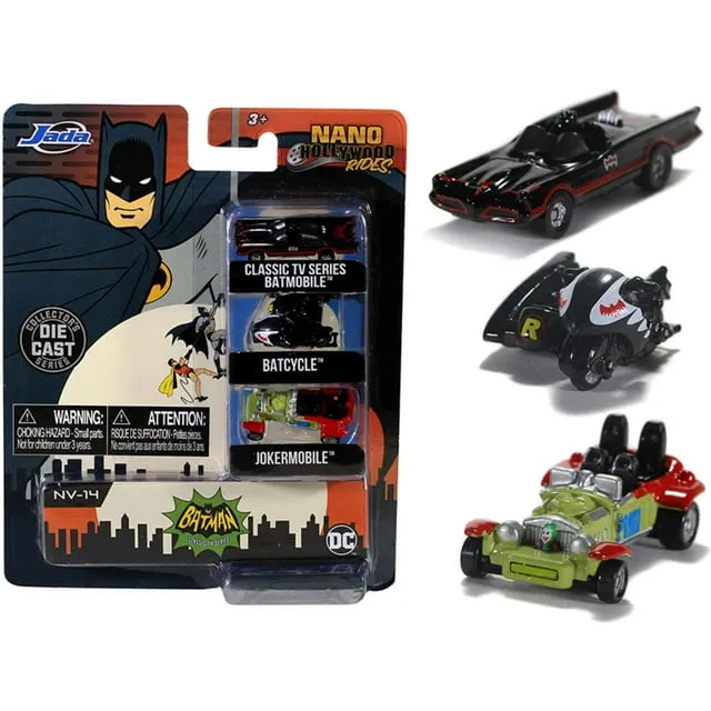 Batman 1966 TV Series Nano Hollywood Rides 3-Pack