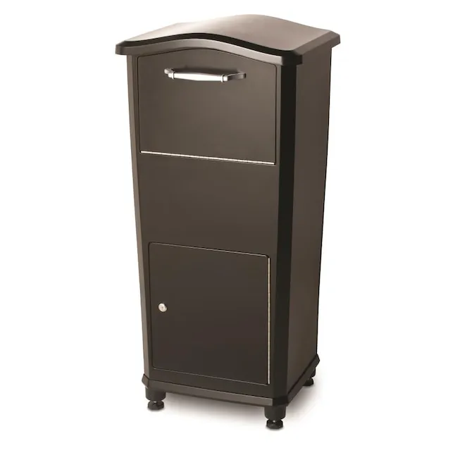 Architectural Mailboxes Ground Mount Black Metal Extra Large Lockable Mailbox Lowes.com