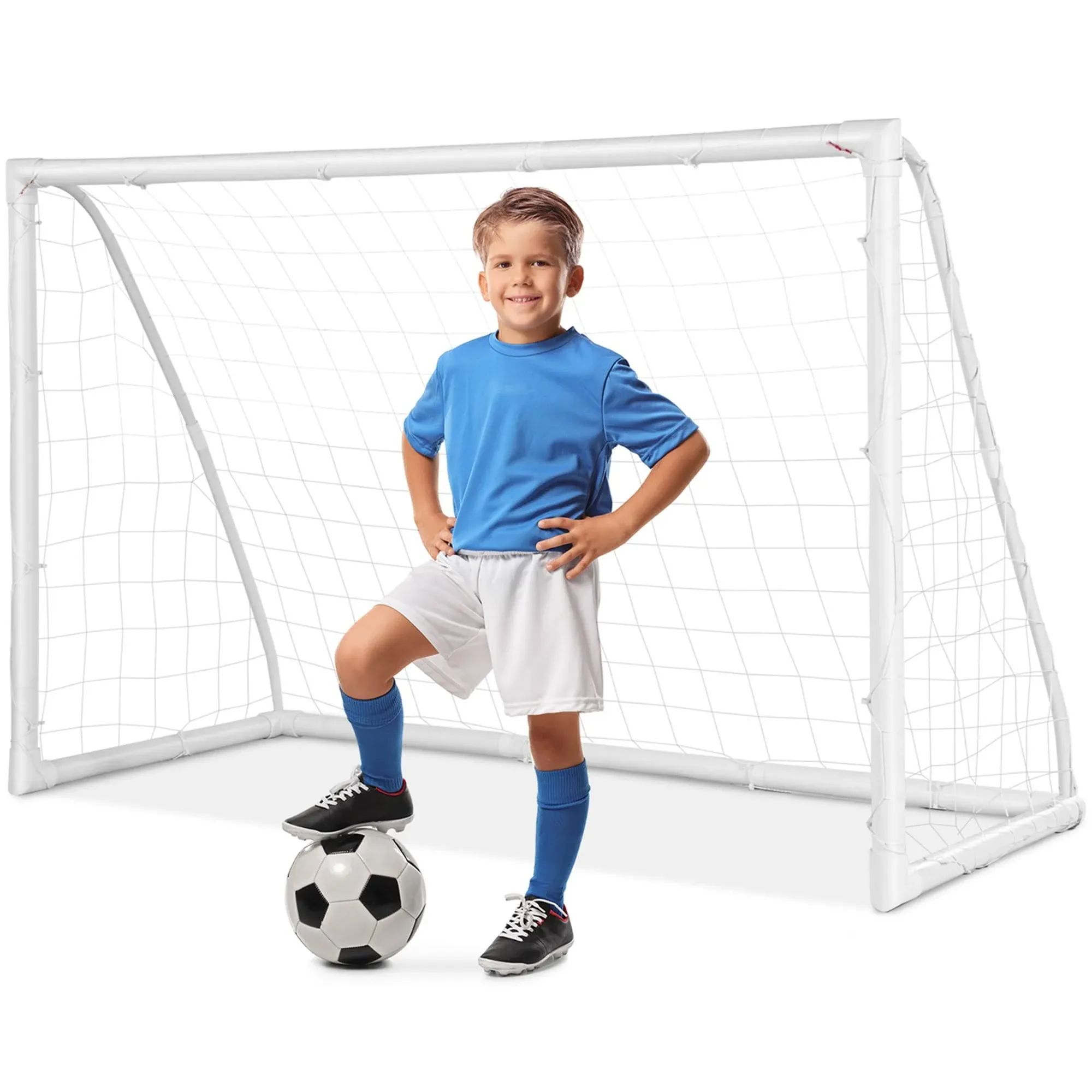 Costway 6 x Soccer Goal with Strong Frame