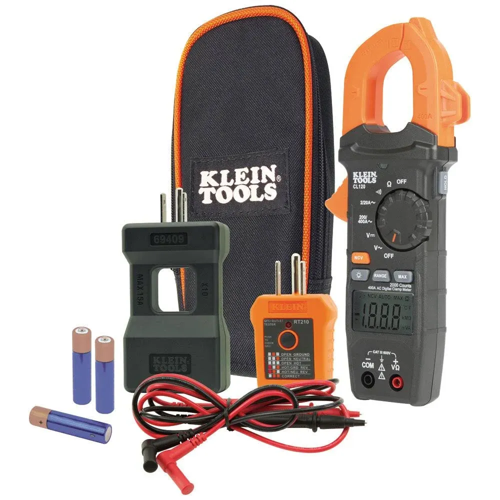 Klein Tools CL120 400 Amp AC Auto Ranging Digital Clamp Meter