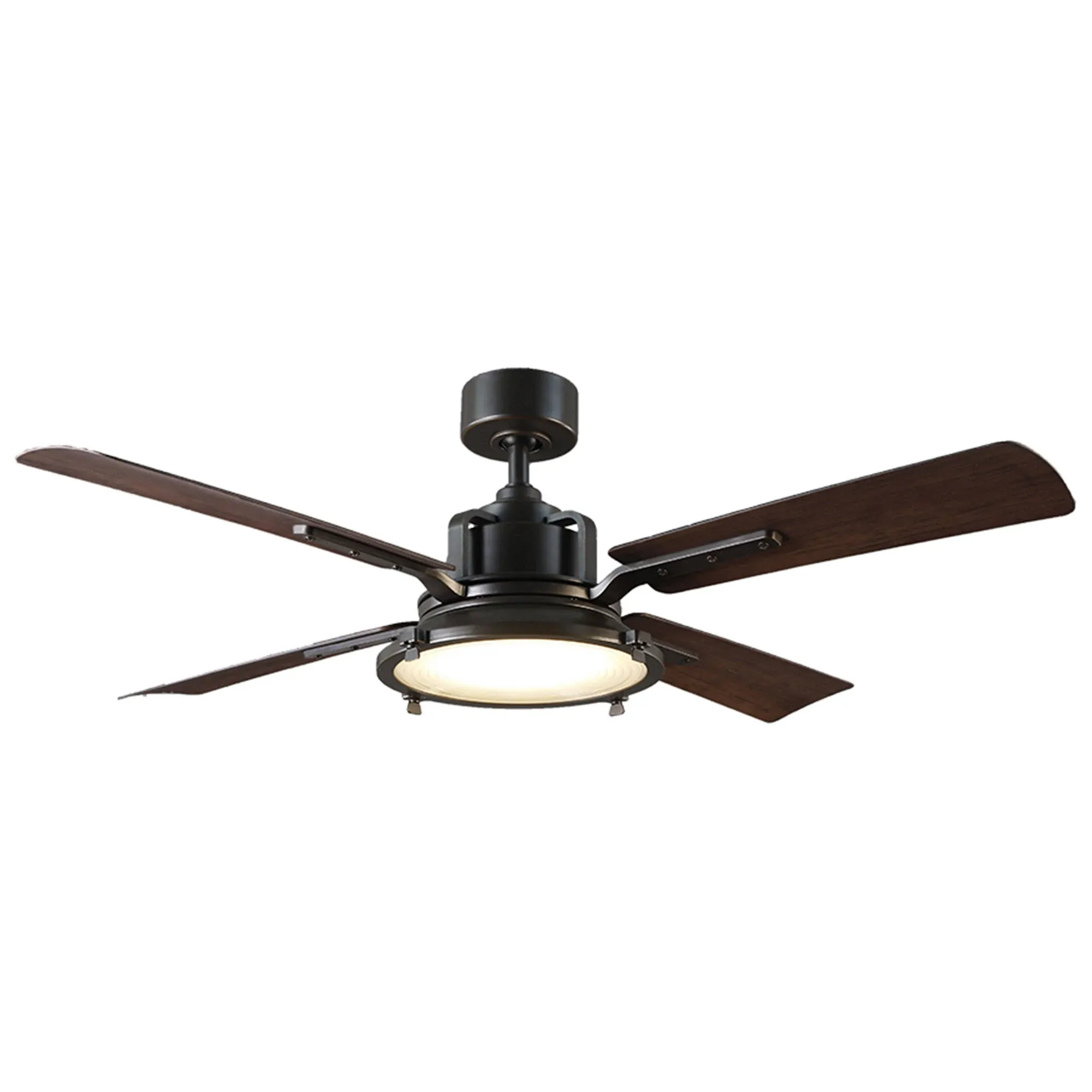 Modern Forms FR-W1818-56L-OB/DW Nautilus 56" Four Blade Indoor/Outdoor Smart Fan with 6-Speed DC Motor and LED Light, Oil Rubbed Bronze Finish Works with Nest, Ecobee, Google Home and IOS/Android App,