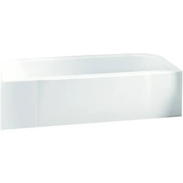 Sterling Accord Vikrell 60.25-in Alcove Bathtub with Right Hand Drain in White